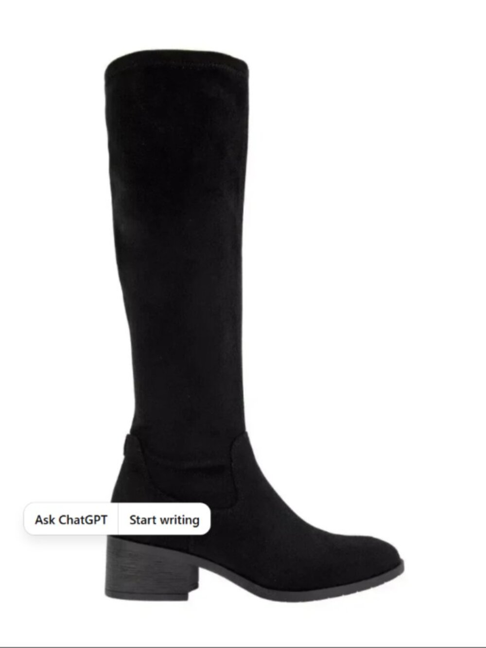 Kenneth Cole Stanford Black Stretch Knee High Boots Size [9] New